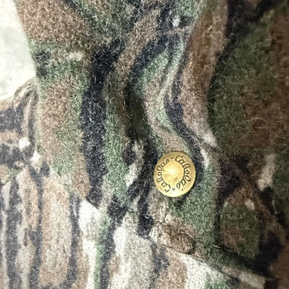 Vintage Cabela's GORE-TEX Realtree Trebark Camo Hunting Field Jacket Sz M READ
